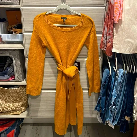 Express | Dresses | Nwt Express Mustard Yellow Sweater Dress Midi | Poshmark Express | Dresses | Nwt Express Mustard Yellow Sweater Dress Midi | Poshmark